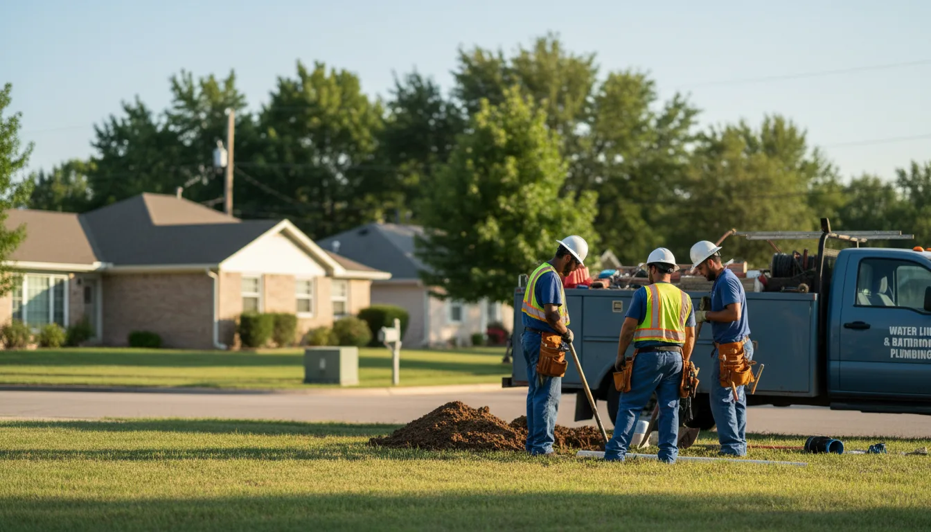 Residential water line and bathroom plumbing service in Sargent, GA